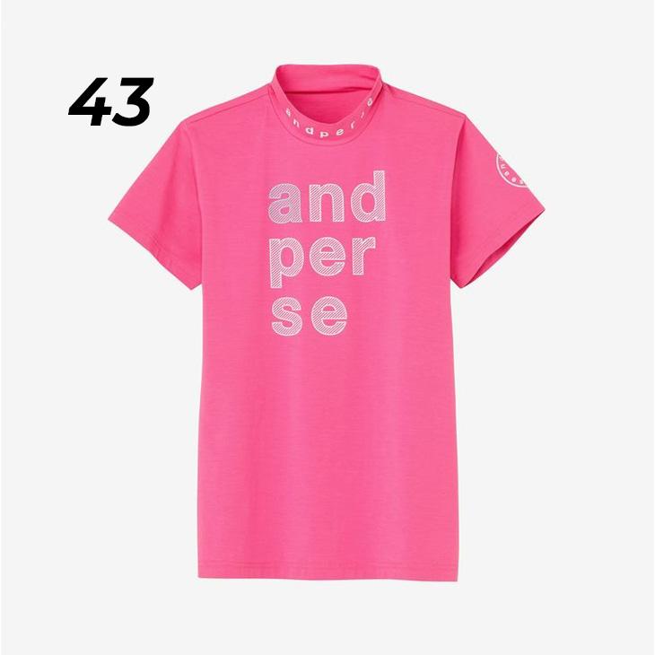 and per se（アンパスィ） 半袖 モックネックシャツ レディース ゴルフ