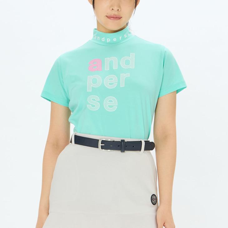 and per se（アンパスィ） 半袖 モックネックシャツ レディース ゴルフ
