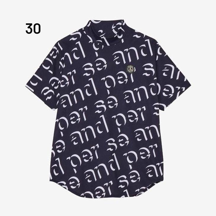 and per se（アンパスィ） 半袖 モックネックシャツ レディース ゴルフ