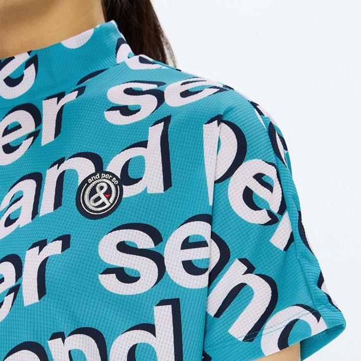 and per se（アンパスィ） 半袖 モックネックシャツ レディース ゴルフ