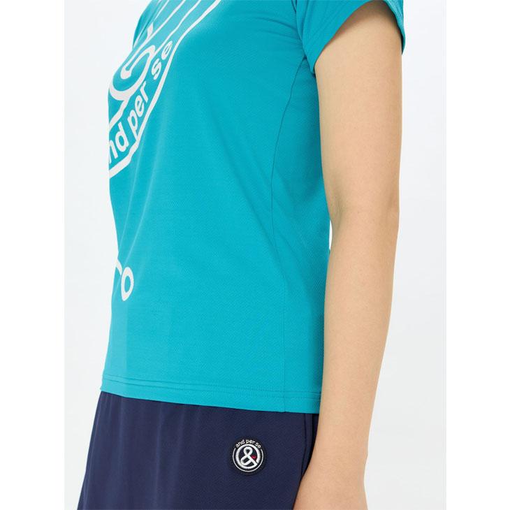 and per se（アンパスィ） 半袖 モックネックシャツ レディース ゴルフ