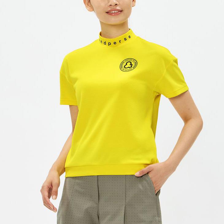 and per se（アンパスィ） 半袖 モックネックシャツ レディース ゴルフ