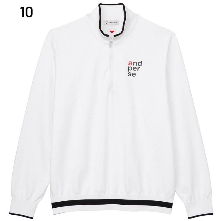 美品 アンパスィ and per se ロゴ総柄 ハーフジップニット XLビッグ 美品 アンパスィ and per se ロゴ総柄 ハーフジップニット XL