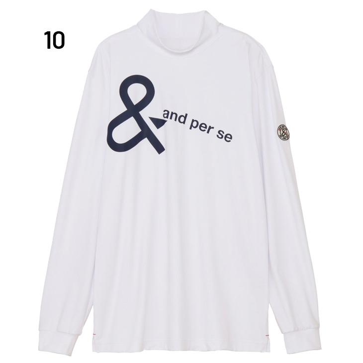 and per se（アンパスィ） 長袖 モックネックシャツ メンズ ゴルフ