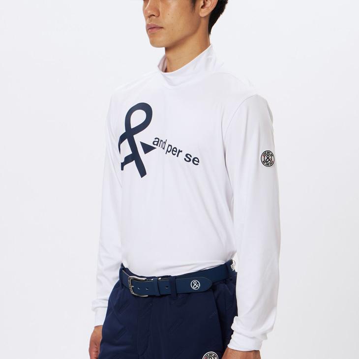 and per se（アンパスィ） 長袖 モックネックシャツ メンズ ゴルフ