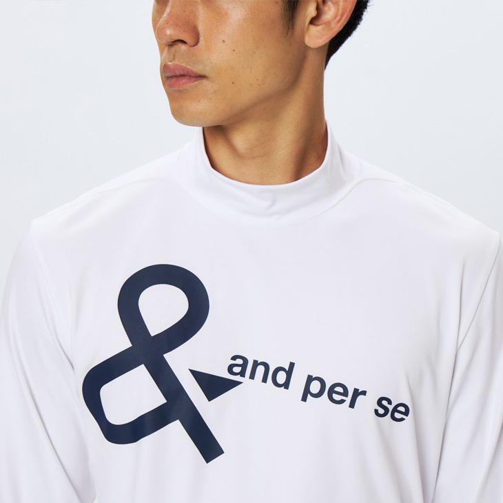 and per se（アンパスィ） 長袖 モックネックシャツ メンズ ゴルフ