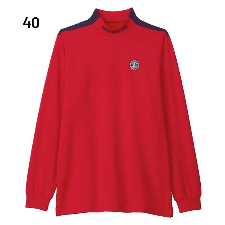 and per se（アンパスィ） 長袖 モックネックシャツ メンズ ゴルフ