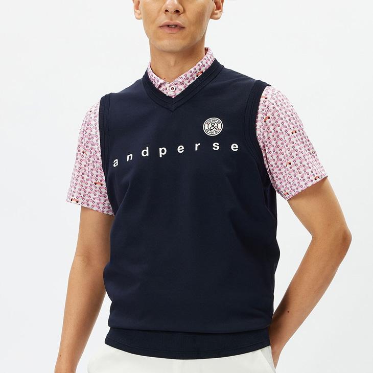 【新品未使用】AND PER SE ニットベスト メンズ ゴルフウェア and per se（アンパスィ） メンズ ゴルフウェア and per se GOLF