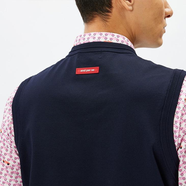 アンパスィ メンズ ゴルフウェア and per se GOLF アクティブ ニットベスト Vネックベスト ストレッチ 男性 紳士用 服 GOLF トップス メンズウエア スポーツウエア ブランド アパレル/AMS2004A1 and per se（アンパスィ） メンズ ゴルフウェア and per se GOLF