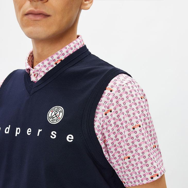 【新品未使用】AND PER SE ニットベスト メンズ ゴルフウェア and per se（アンパスィ） メンズ ゴルフウェア and per se GOLF