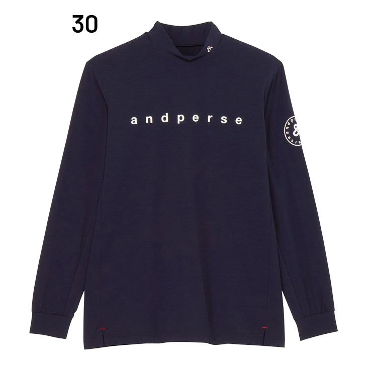 and per se（アンパスィ） 長袖 ハイネックシャツ メンズ ゴルフウェア