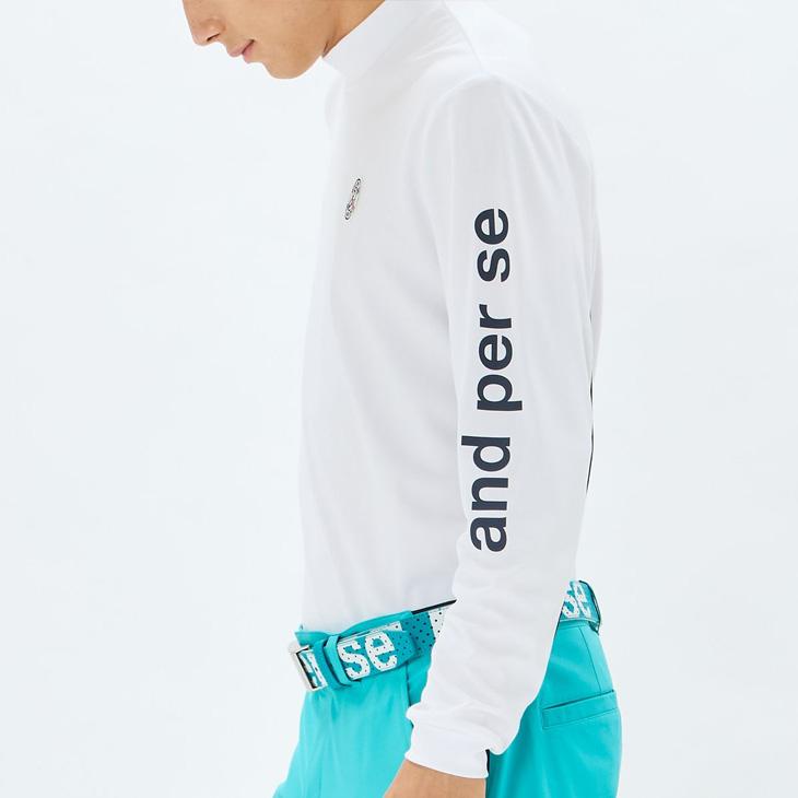 and per se（アンパスィ） 長袖 モックネックシャツ メンズ ゴルフ