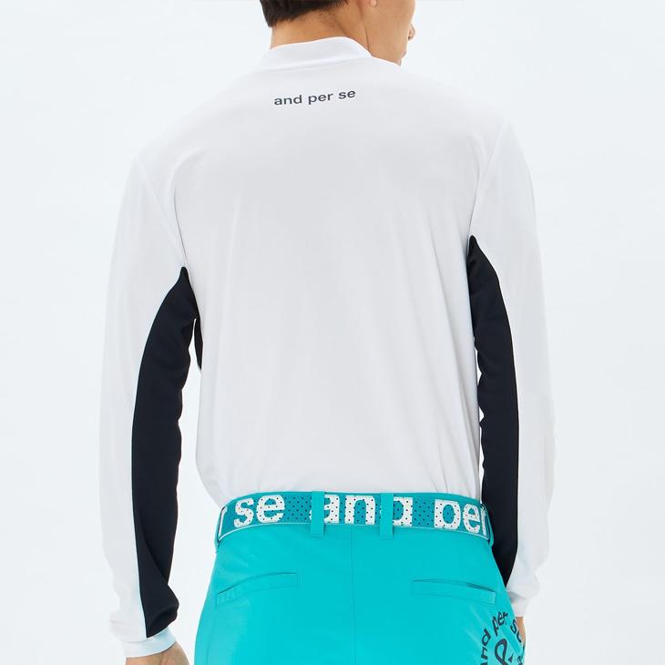 and per se（アンパスィ） 長袖 モックネックシャツ メンズ ゴルフ
