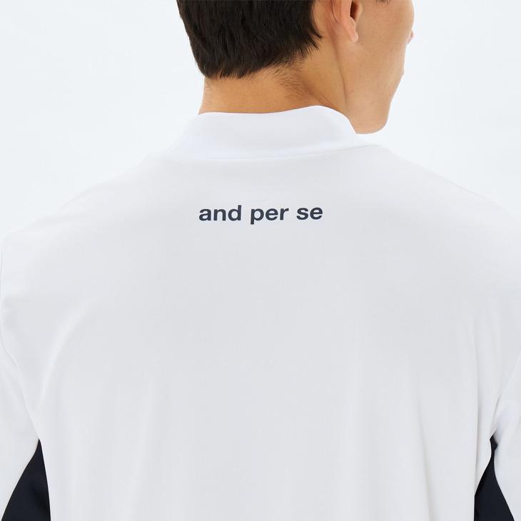 and per se アンパスィ　モックネック and per se（アンパスィ） 長袖 モックネックシャツ メンズ ゴルフ