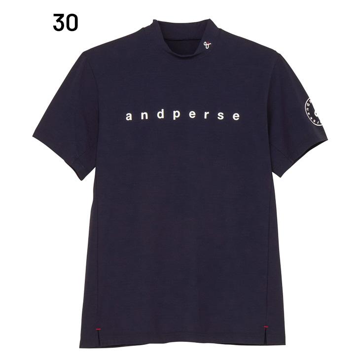 アンパスィ and per se リファインドライ モックネック半袖シャツ ストレッチ リファインドライ モックネック半袖シャツ(半袖