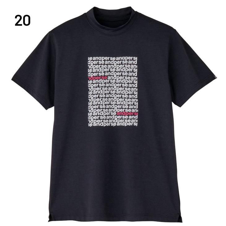 and per se（アンパスィ） 半袖 モックネックシャツ メンズ ゴルフ
