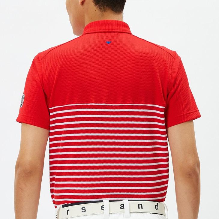 アンパスィ 半袖シャツ メンズ ゴルフウェア and per se GOLF ボーダードライバーズアイ ポロシャツ ゴルフポロ UVケア 吸汗速乾 男性 衿つき ゴルフシャツ ボーダー柄 半そで トップス メンズウエア 紳士 日本製 服 ブランド アパレル/AMS9604X6 and per se（アンパスィ） 半袖シャツ メンズ ゴルフウェア and per se