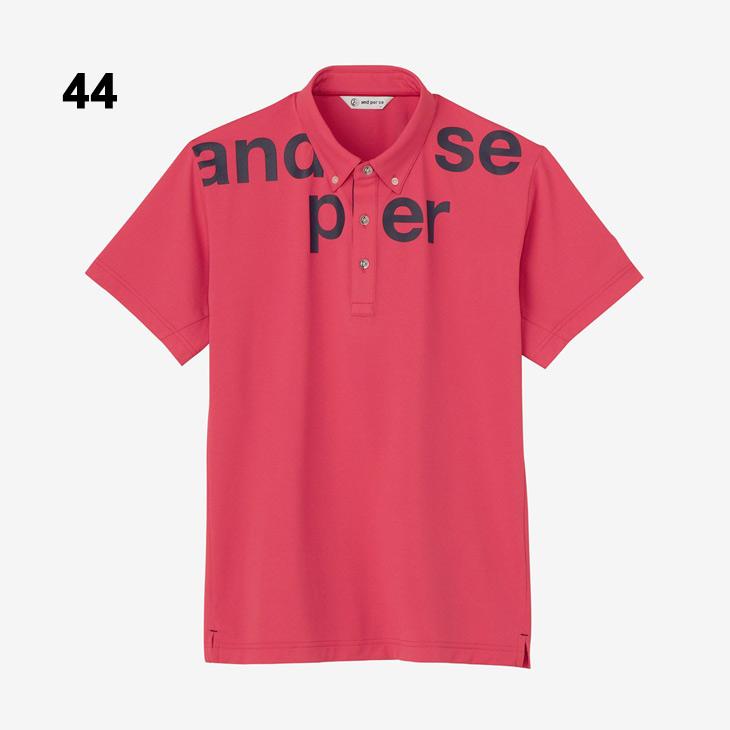 and per se ボタンダウンポロシャツ サイズL and per se（アンパスィ） 半袖 ポロシャツ メンズ ゴルフウェア and