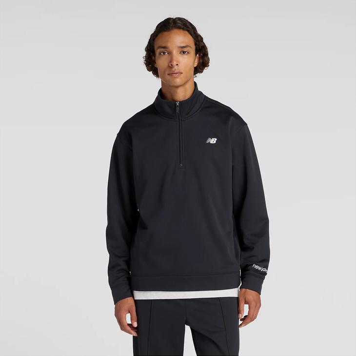 New Balance ブラック セーター Lサイズ New Balance（ニューバランス） スウェットトップ 長袖 ダブルニット