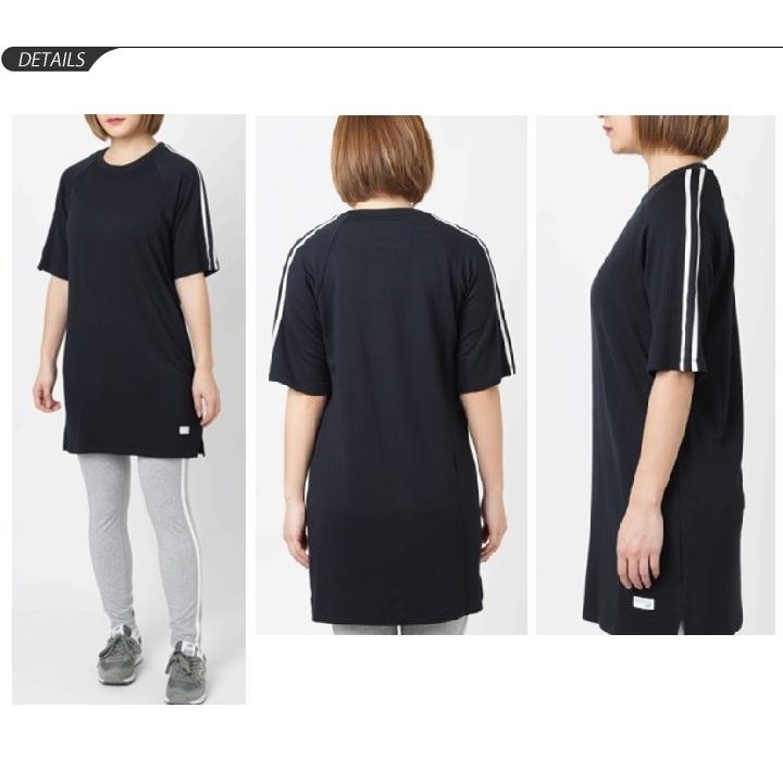 ニューバランス★綿60%混★薄手ストレッチ★シャツワンピ【レディース サイズM】 半袖ワンピース Tシャツワンピ レディース ニューバランス Newbalance