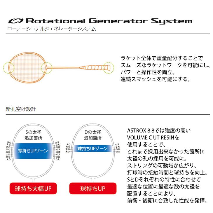 バドミントンラケット ヨネックス YONEX アストロクス88Dゲーム/ガット