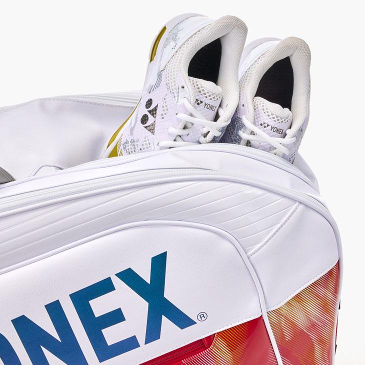 ヨネックステニスラケットバッグ白 YONEX（ヨネックス） ラケットバッグ リュック付 テニスラケット6本用