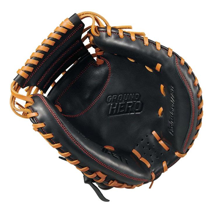 ZETT GROUND HERO 黒　少年用グローブ キャッチャーミット　右投用 IFME（イフミー） ゼット野球 少年軟式 キャッチャーミット 右投げ