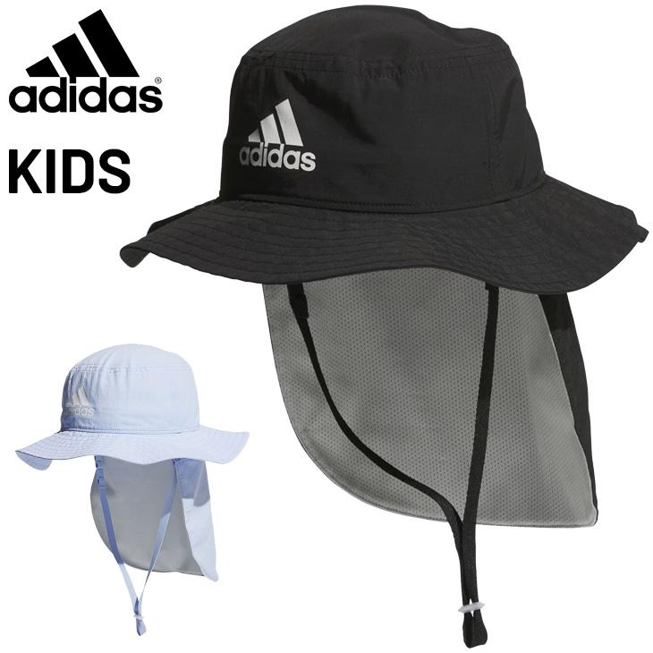 adidas（アディダス） 子ども用 帽子 日よけたれ付 キッズ UV バケット