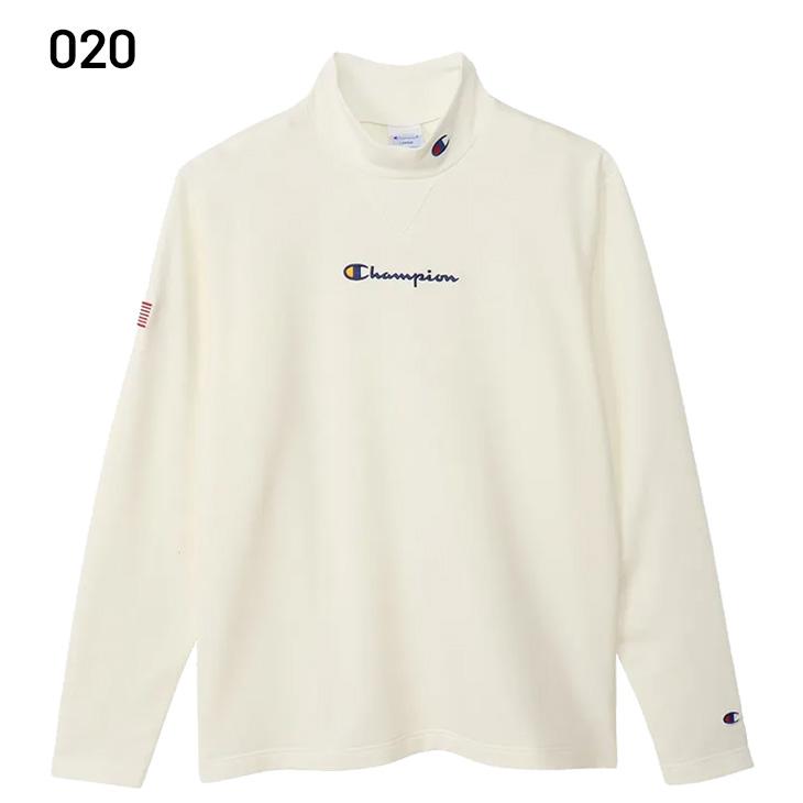 処分！新品チャンピオンゴルフ　長袖　モックネックシャツ　Mサイズ　オフホワイト Champion（チャンピオン） モックネックシャツ 長袖 メンズ ゴルフ