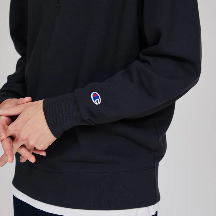 Champion（チャンピオン） メンズ スウェットシャツ ハーフジップ 長袖