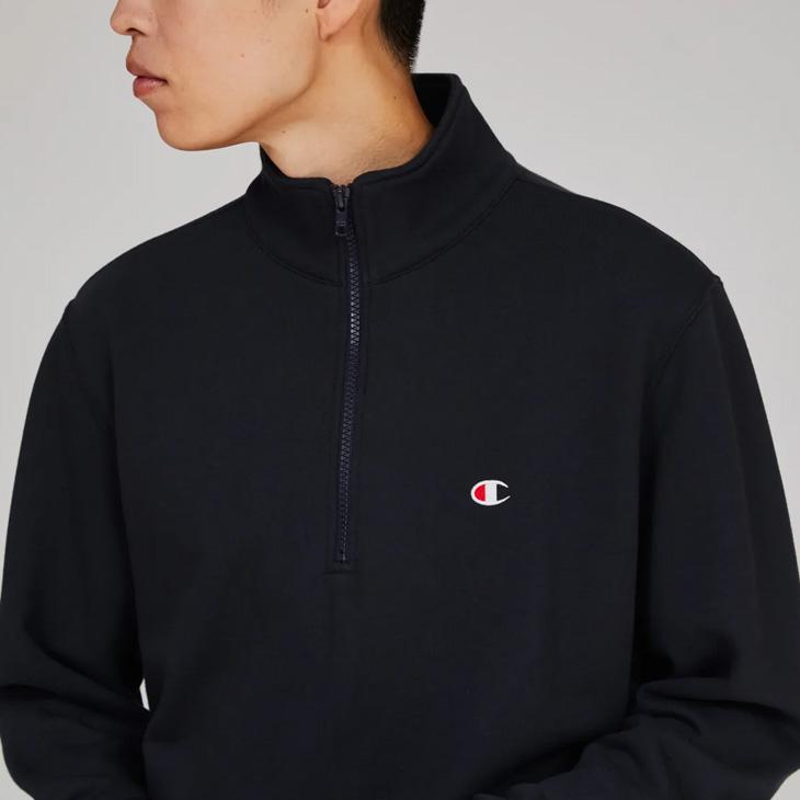 Champion チャンピオン メンズ スウェットシャツ ハーフジップ 長袖