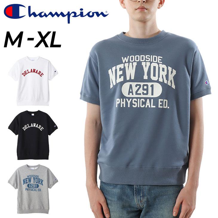 チャンピオン　スウェット　半袖　メンズ　M Champion スウェットシャツ 半袖 メンズ チャンピオン クルー