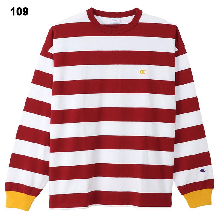 Champion（チャンピオン） 長袖Tシャツ ボーダー柄 メンズ
