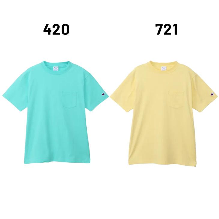 Champion（チャンピオン） 半袖 Tシャツ メンズ ポケットT 無地 クルー