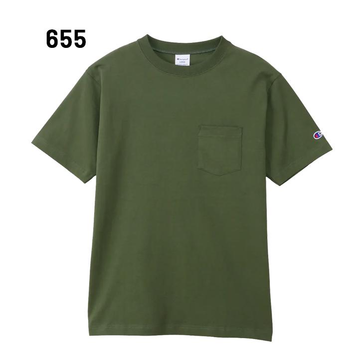 Champion（チャンピオン） 半袖 Tシャツ メンズ ポケットT 無地 クルー