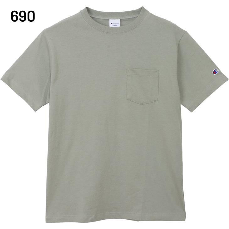 Champion（チャンピオン） 半袖 Tシャツ メンズ ポケットT 無地 クルー