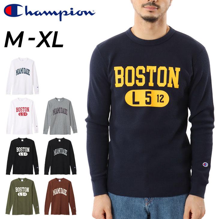 Champion チャンピオン 長袖 ワッフル Tシャツ メンズ Champion チャンピオン 長袖 ワッフル Tシャツ メンズ