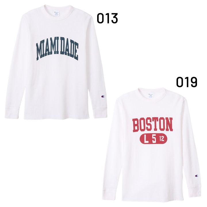 Champion（チャンピオン） 長袖 ワッフル Tシャツ メンズ ベーシック