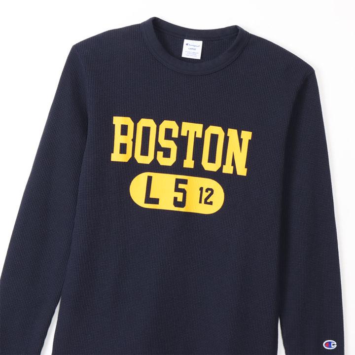 Champion チャンピオン 長袖 ワッフル Tシャツ メンズ