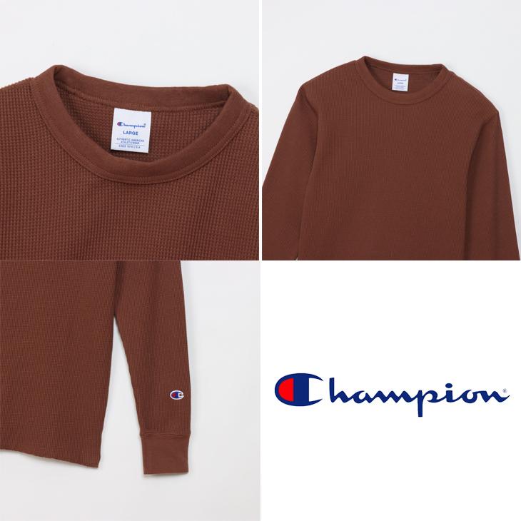 Champion（チャンピオン） 長袖 Tシャツ メンズ ワッフル生地 サーマル