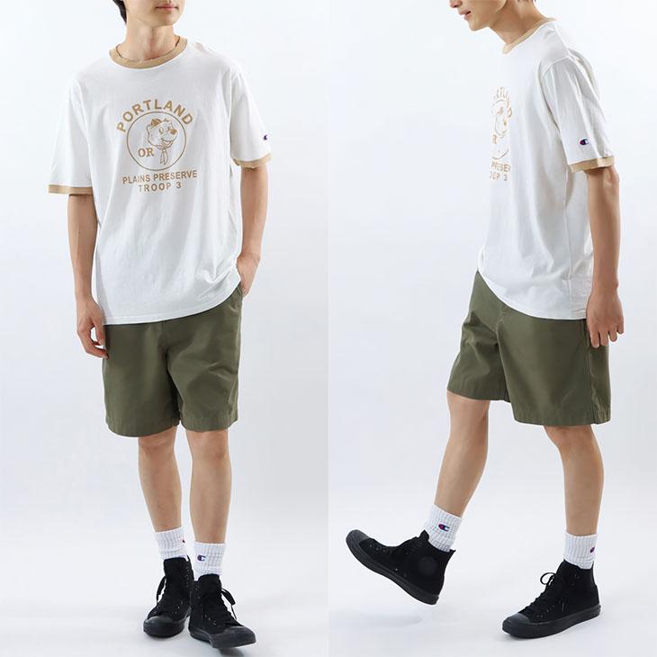Champion チャンピオン 半袖 Tシャツ メンズ リンガーTシャツ Champion チャンピオン 半袖 Tシャツ メンズ リンガーTシャツ