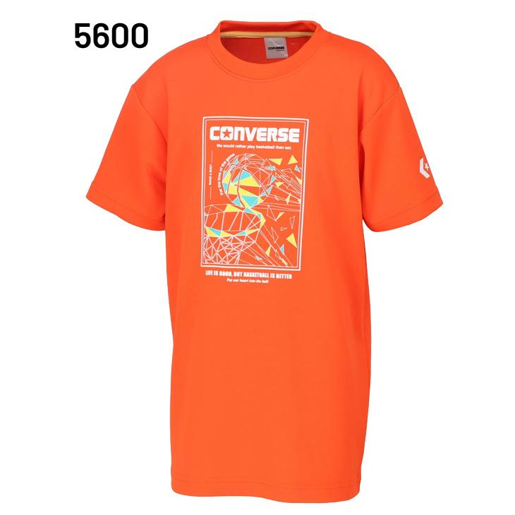 コンバース キッズ 半袖 Tシャツ CONVERSE ジュニア プリントT 130-160cm 子供服 ミニバス バスケットボールウェア スポーツウェア ウエア 吸汗速乾 /CB441353｜apworld｜06