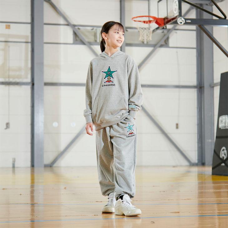 コンバース キッズ ジュニア スウェットパンツ CONVERSE ロングパンツ 130-160cm 子供服 ロングパンツ 裾ファスナー 子ども用 バスケットボール /CB452252 | CONVERSE | 06