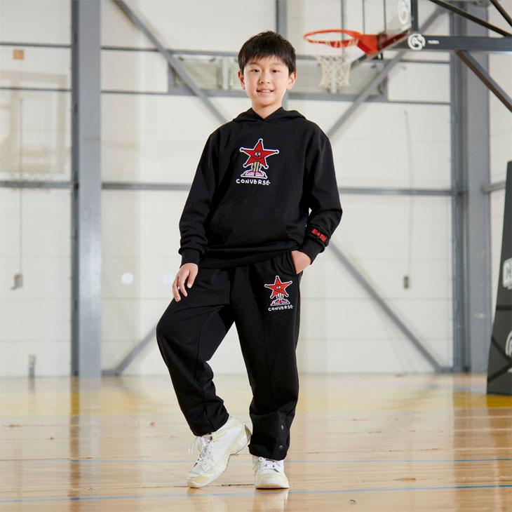 コンバース キッズ ジュニア スウェットパンツ CONVERSE ロングパンツ 130-160cm 子供服 ロングパンツ 裾ファスナー 子ども用 バスケットボール /CB452252 | CONVERSE | 08