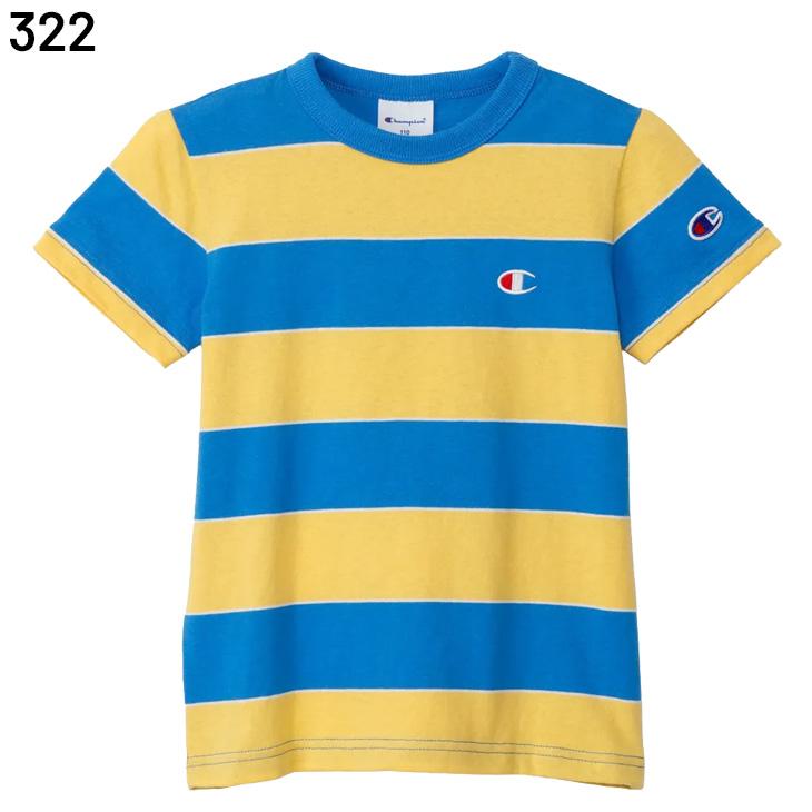 Champion（チャンピオン） キッズ ジュニア 半袖 Tシャツ ボーダーT