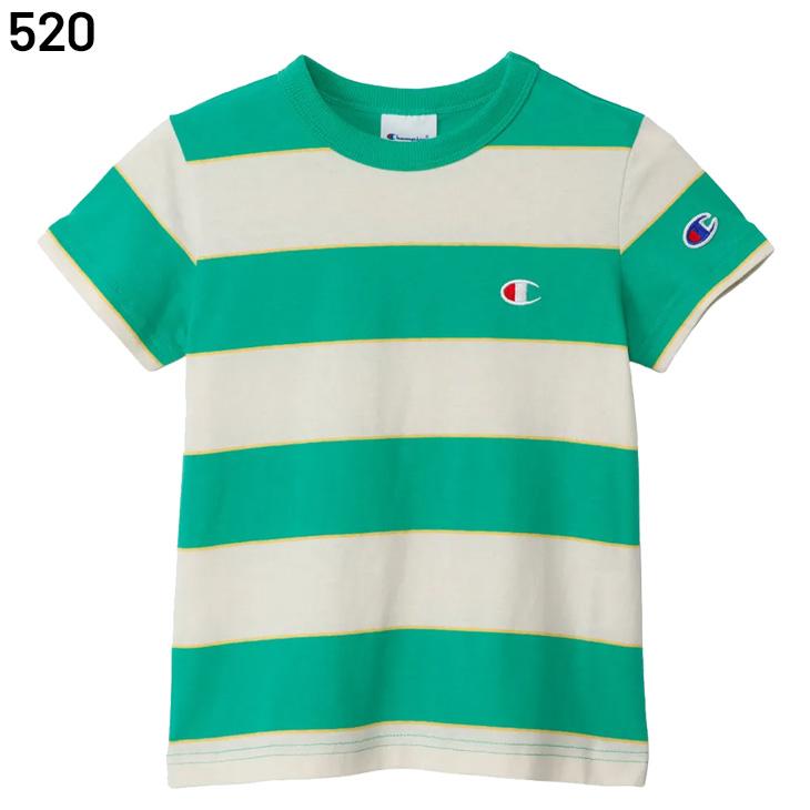 Champion（チャンピオン） キッズ ジュニア 半袖 Tシャツ ボーダーT