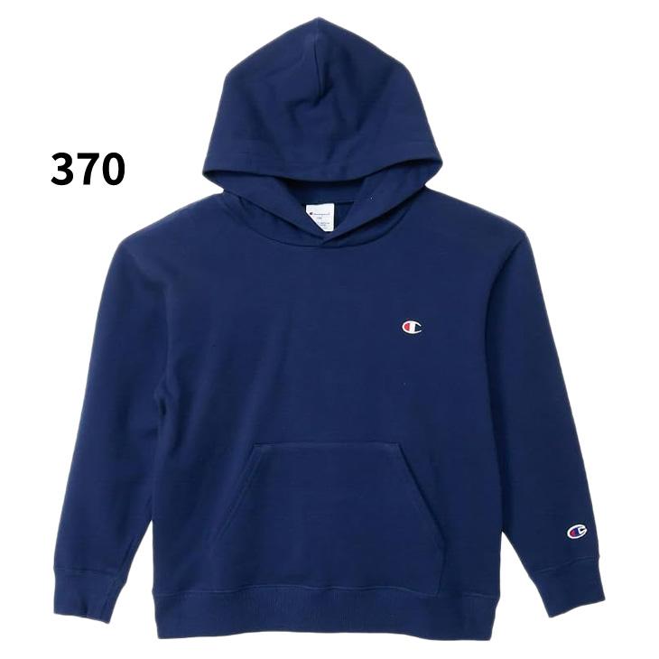 チャンピオン パーカー 長袖 キッズ ジュニア Champion フーデッドスウェットシャツ 130-160cm 子供服 プルオーバー 裏毛 スエット 無地 Cロゴ /CK-E101 | Champion | 01