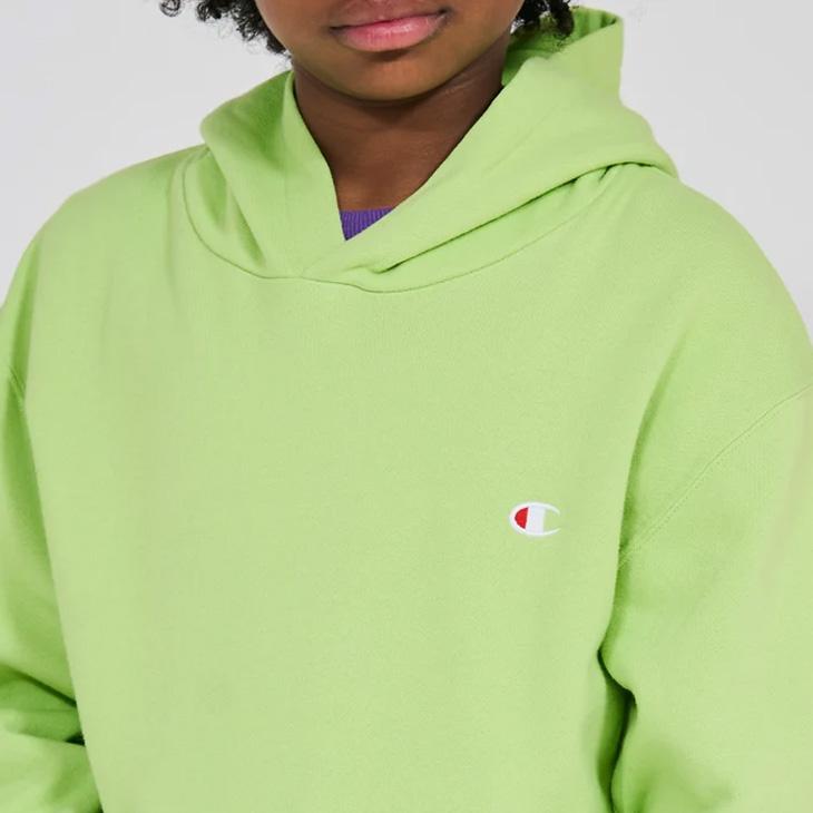 チャンピオン パーカー 長袖 キッズ ジュニア Champion フーデッドスウェットシャツ 130-160cm 子供服 プルオーバー 裏毛 スエット 無地 Cロゴ /CK-E101 | Champion | 08