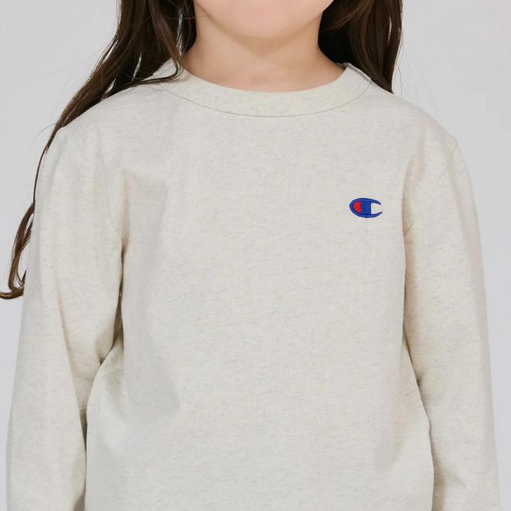 チャンピオン 長袖 Tシャツ キッズ Champion 長袖シャツ ジュニア 130-160cm 子供服 ロンT コットンT ワンポイント 刺繍 子ども 男の子 女の子 /CK-E401 | Champion | 13