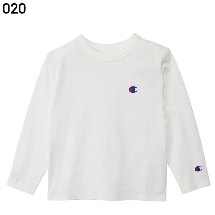 チャンピオン 長袖 Tシャツ キッズ Champion 長袖シャツ ジュニア 130-160cm 子供服 ロンT コットンT ワンポイント 刺繍 子ども 男の子 女の子 /CK-E401 | Champion | 01